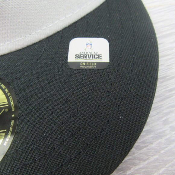 New Era 59Fifty NFL Las Vegas Raiders Salute To Service Fitted Hat Cap 7 3/4 NEW - Picture 5 of 15
